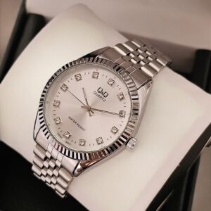 RELOJ Q&Q PULSO SILVER RELOJERO BLANCO (UNISEX) MAQUINARIA JAPONESA.